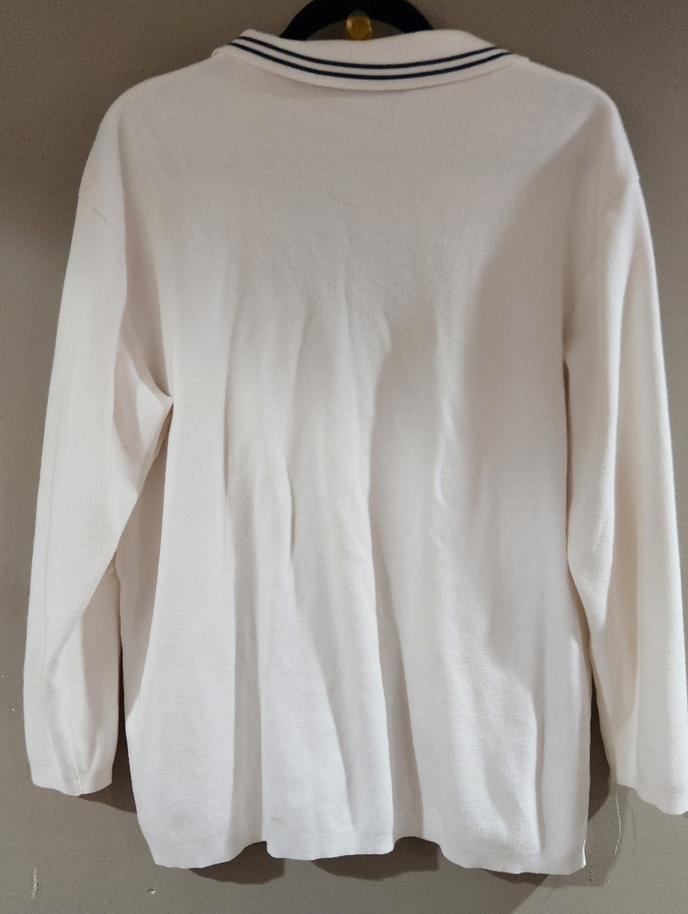 Lizsport Vintage Cardigan Minimalist White Size L - Picture 4 of 4
